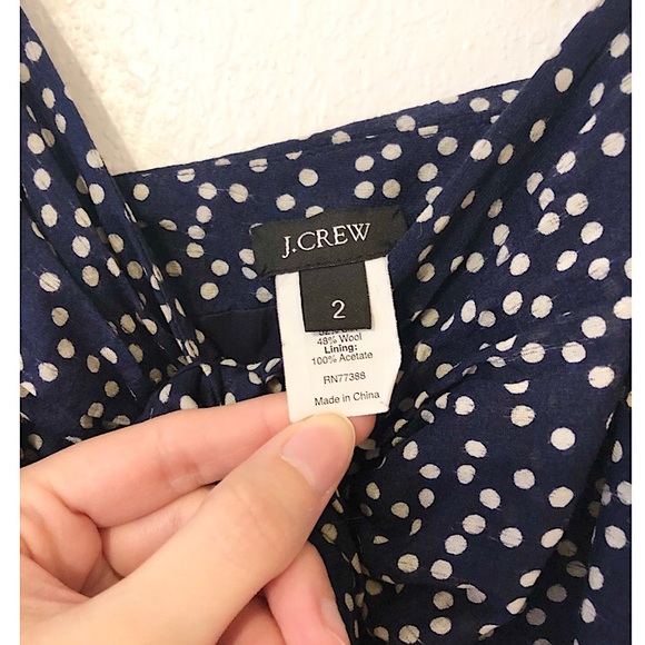 J. Crew Navy Polka Dot Dress - Picture 3 of 13